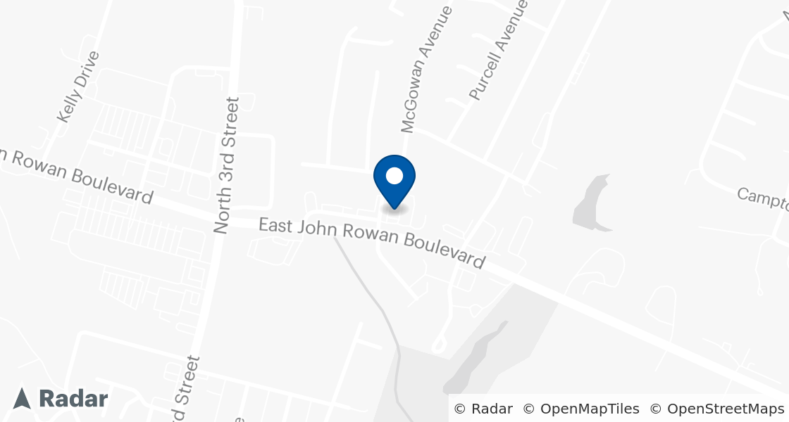 Map of Dairy Queen Location:: 1200 E John Rowan Blvd, Bardstown, KY, 40004-2065